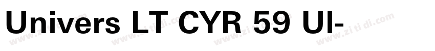 Univers LT CYR 59 Ul字体转换